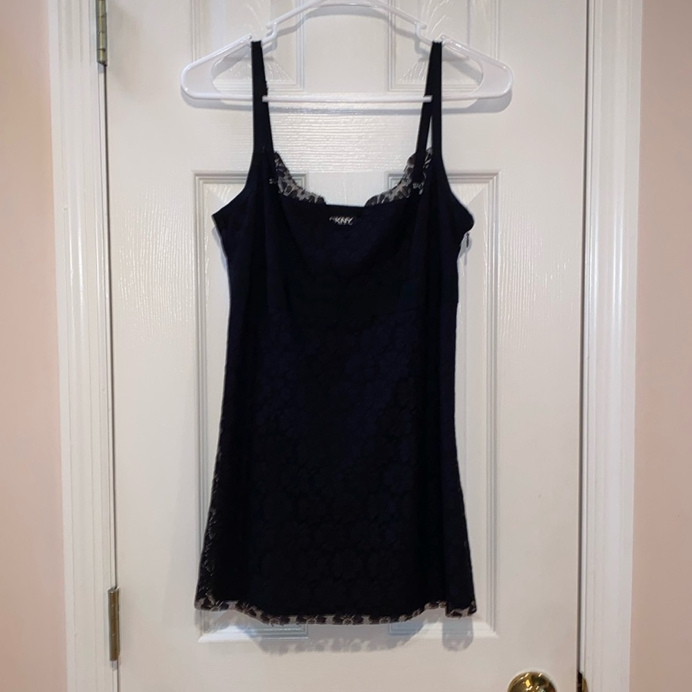 Size 6 DKNY Black Lacey Top